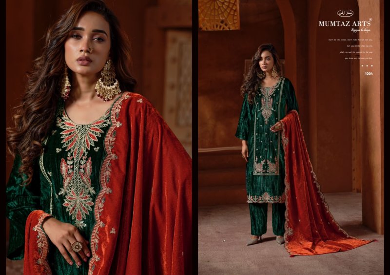 Rangon Ki Dunya By Mumtaz Arts Crush Velvet Salwar Kameez